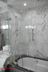 The bathroom.